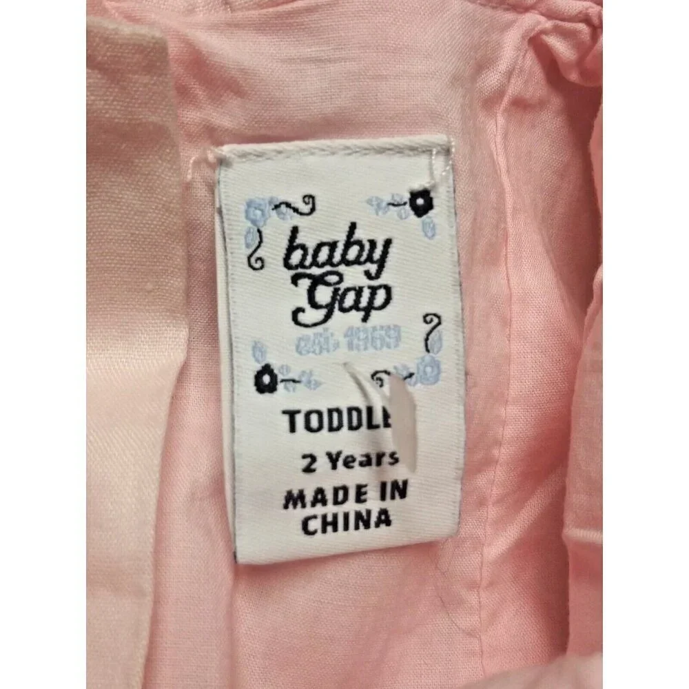 Baby Gap dress toddler Girl 2Y / 2T baby- pink fit and flare cotton lined frill